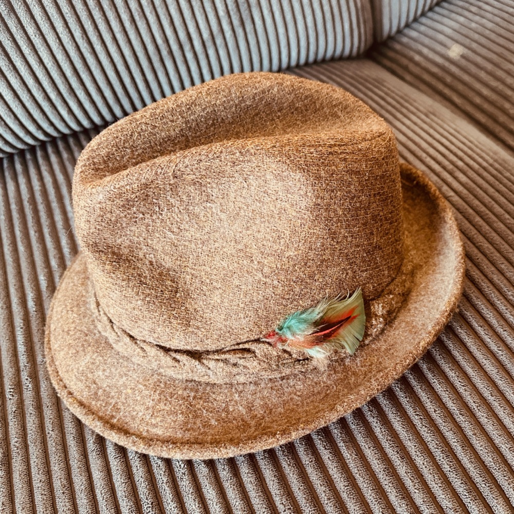 Stetson Mens 100% Wool Fedora Size 7 1/8
